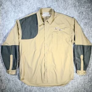 Vtg Columbia BRIARSHUN Long Sleeve Button Up Hunting Shooting Shirt XLARGE EUC